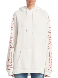 Oversized Printed Sleeve Hoodie at Saks Fifth Avenue